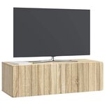 vidaXL Meuble TV mural 98 x 41 x 30 cm Chêne Sonoma Bois d'ingénierie