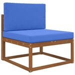 vidaXL Coussin de canapé d'extérieur 2 Pièces Bleu royal Polyester