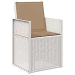 vidaXL Chaises de jardin salle à manger 2 Pièces Blanc et taupe PP