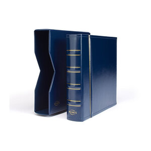 Album Numis Leuchtturm pour 143 monnaies de collection. Couleur - Bleu