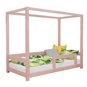 Lit cabane enfant BUNKY 120 x 190 rose pastel
