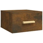 vidaXL Tables de chevet murales 2 Pièces chêne fumé 35x35x20 cm