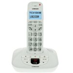 Logicom Confort 155T Téléphone Sans Fil Répondeur Blanc Senior
