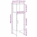 vidaXL Cabinet de salle de bain Chêne noir 33 x 33 x 120 5 cm