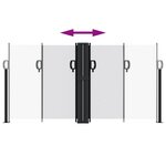 vidaXL Auvent latéral rétractable blanc 120x1000 cm