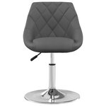 vidaXL Chaises pivotantes à manger lot de 2 Gris foncé Velours