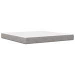 vidaXL Cadre de lit avec matelas Gris clair 180 x 200 cm Velours