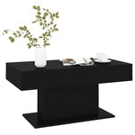 vidaXL Table basse noir 96x50x45 cm bois d'ingénierie