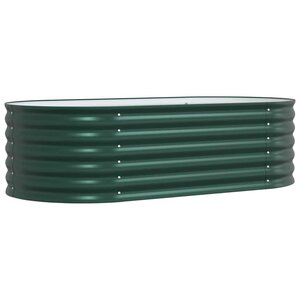 vidaXL Lit surélevé Vert 160 x 80 x 44 cm Acier