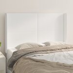 vidaXL Tête de lit avec oreilles Blanc 147x16x118/128 cm Similicuir