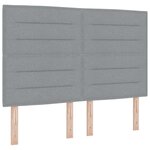 vidaXL Lit à ressort LED avec matelas Gris clair 160 x 200 cm tissu