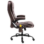 Chaise fauteuil siège de bureau informatique étude de massage foncé similicuir daim brun 02_0024013