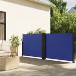vidaXL Auvent latéral rétractable bleu 100x1000 cm
