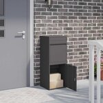 vidaXL Boîte de dépôt de colis Noir 41 x 38 x 103 cm Acier
