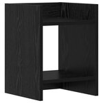 vidaXL Support de Plante 2 pièces Chêne noir 30 x 30 x 40 cm
