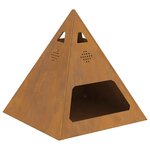 vidaXL Braise Marron 50 x 50 x 51 cm Acier résistant aux intempéries