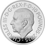 Pièce de monnaie en Argent 10 Pounds g 311 (10 oz) Millésime 2025 Legends of Music FREDDIE MERCURY