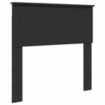 vidaXL Cadre de lit Noir 75 x 190 cm Bois d'ingénierie