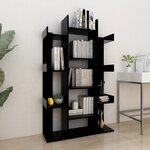 vidaXL Bibliothèque Noir 86x25 5x140 cm Bois d’ingénierie