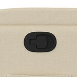 vidaXL Fauteuil inclinable Crème Tissu