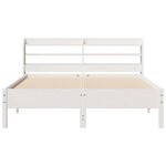 vidaXL Cadre de lit sans matelas blanc 140x190 cm bois de pin massif