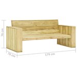vidaXL Banc de jardin 179 cm Bois de pin imprégné