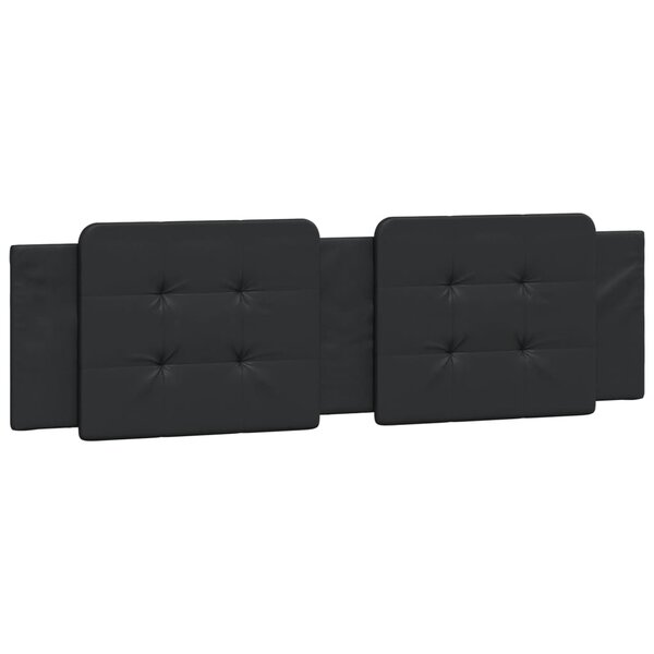 vidaXL Coussin de tête de lit Zadar noir 180 cm similicuir