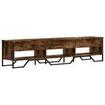 vidaXL Meuble TV chêne fumé 180x34x41 cm bois d'ingénierie