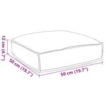 vidaXL Coussin Crème 50 x 50 x 12 cm Tissu Oxford