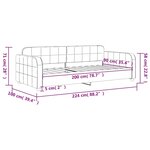 vidaXL Lit de repos sans matelas rose 90x200 cm velours