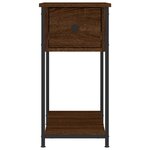 vidaXL Table de chevet chêne marron 30x60x60 cm bois d'ingénierie