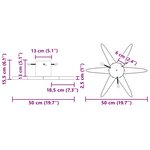 vidaXL Pied de Sapin de Noël 1.73 Rouge 49 x 49 x 15 5 cm Acier