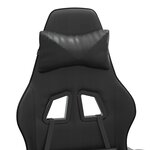 vidaXL Chaise de jeu avec repose-pied Noir Similicuir