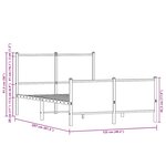 vidaXL Cadre de lit en métal sans matelas chêne marron 120x200 cm