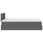 vidaXL Lit ottoman avec matelas gris foncé 120x190 cm tissu