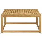 vidaXL Pouf d'Extérieur Bois d'Acacia Massif Blanc 79 x 79 x 37 cm
