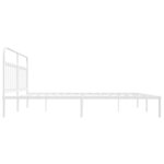 vidaXL Cadre de lit métal sans matelas et tête de lit blanc 200x200 cm