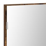 Cabinet de miroir de salle de bain vidaXL avec lumière LED Chêne fumé 80x37 cm