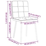 vidaXL Chaises à manger lot de 4 Gris foncé Velours