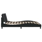 vidaXL Cadre de lit sans matelas Zadar noir 180x200 cm similicuir