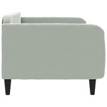 vidaXL Lit de repos sans matelas gris clair 90x200 cm velours