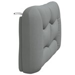 vidaXL Coussin de tête de lit Hvar gris clair 120 cm tissu