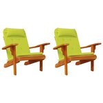 vidaXL Coussins de chaise verts lumineux Vert lumineux Polyester Moyen