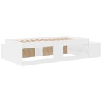 vidaXL Cadre de lit de rangement Blanc 100x200 cm