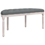 vidaXL Banc Gris foncé 110 5x45x49 cm Tissu