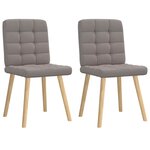 vidaXL Chaises à manger lot de 2 taupe tissu