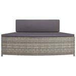 vidaXL Bancs de spa avec coussins lot de 2 gris résine tressée