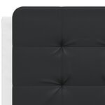 vidaXL Coussin de tête de lit noir et blanc 140 cm similicuir
