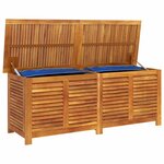 vidaXL Boîte de rangement de jardin persiennes 150x50x56cm bois acacia