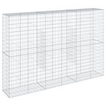 vidaXL Panier gabion avec couvercle 300x50x200 cm fer galvanisé